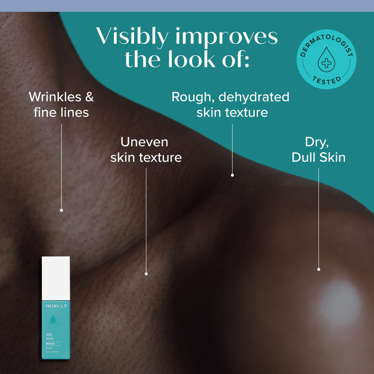 Medix 5.5 serum mixed with cream to show how to use it as a body or face booster