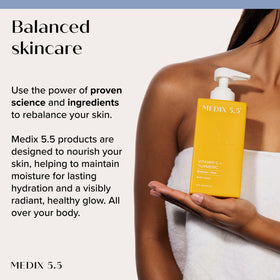 Medix 5.5 next to hand showing 15 fl oz scale for value and use length