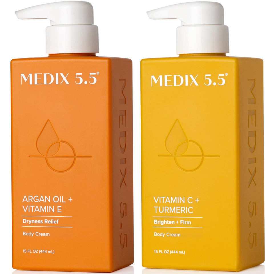 Medix 5.5 bundle front packaging showing both creams for brightening and hydration