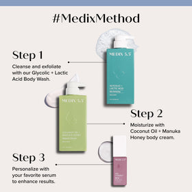 Medix 5.5 back label close-up highlighting ingredient list and clean formula