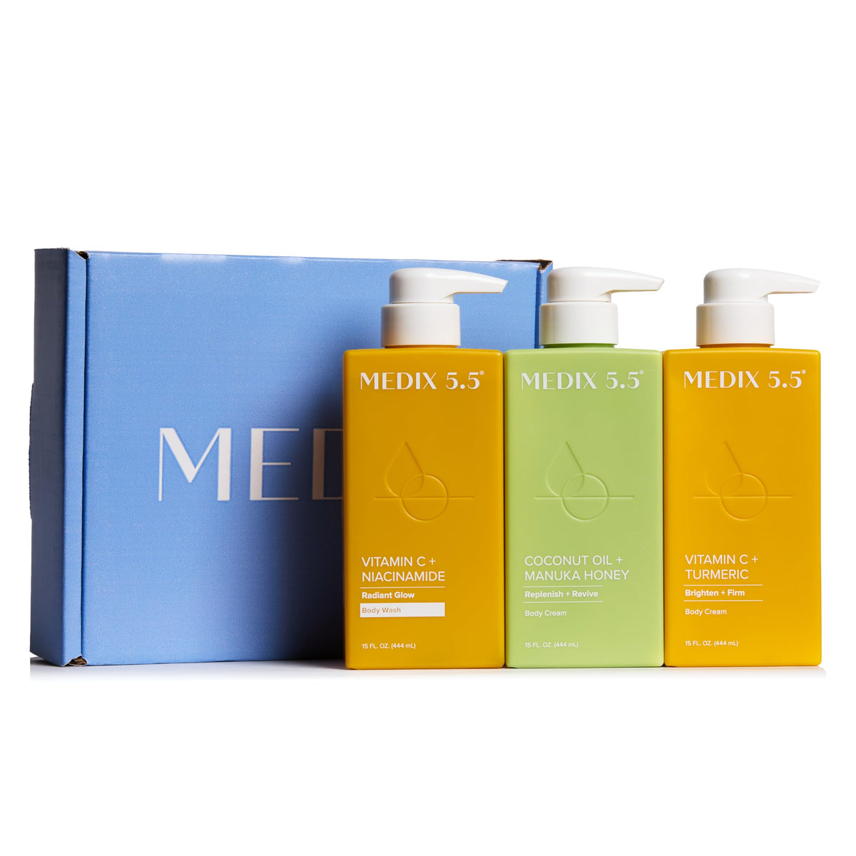 Medix 5.5 gift box front view showing trio set and clean presentation