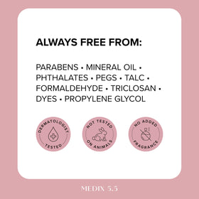 medix mixed into body cream demonstrating enhanced hydration when combined