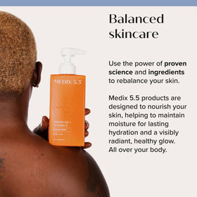 Medix 5.5 bottle with argan fruits illustrating nourishing oil source