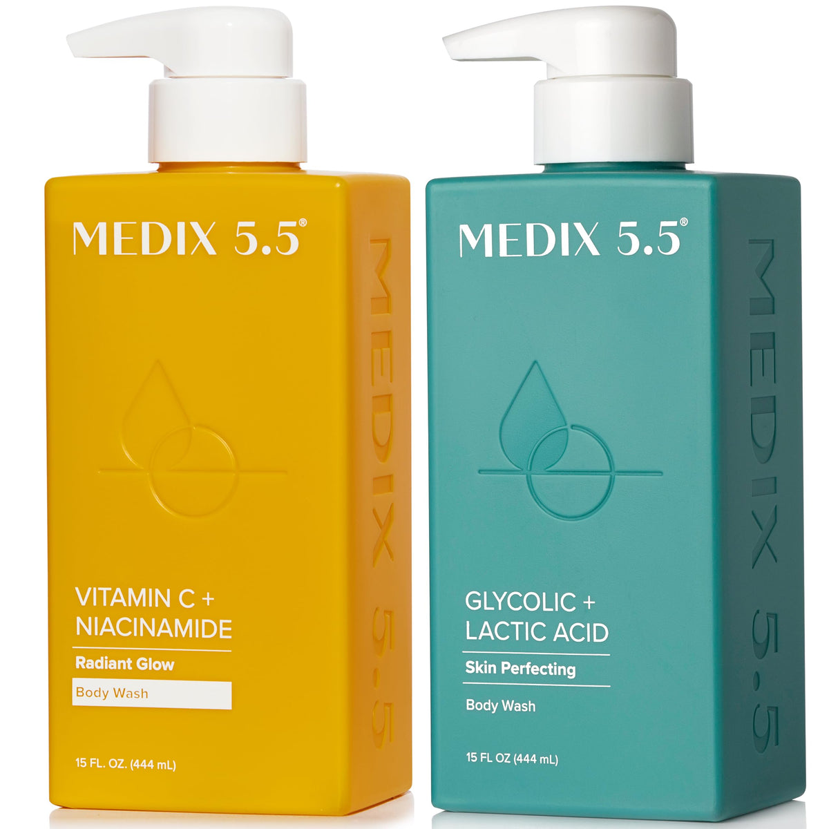 Medix 5.5 front packaging bundle showing both cleanser benefits