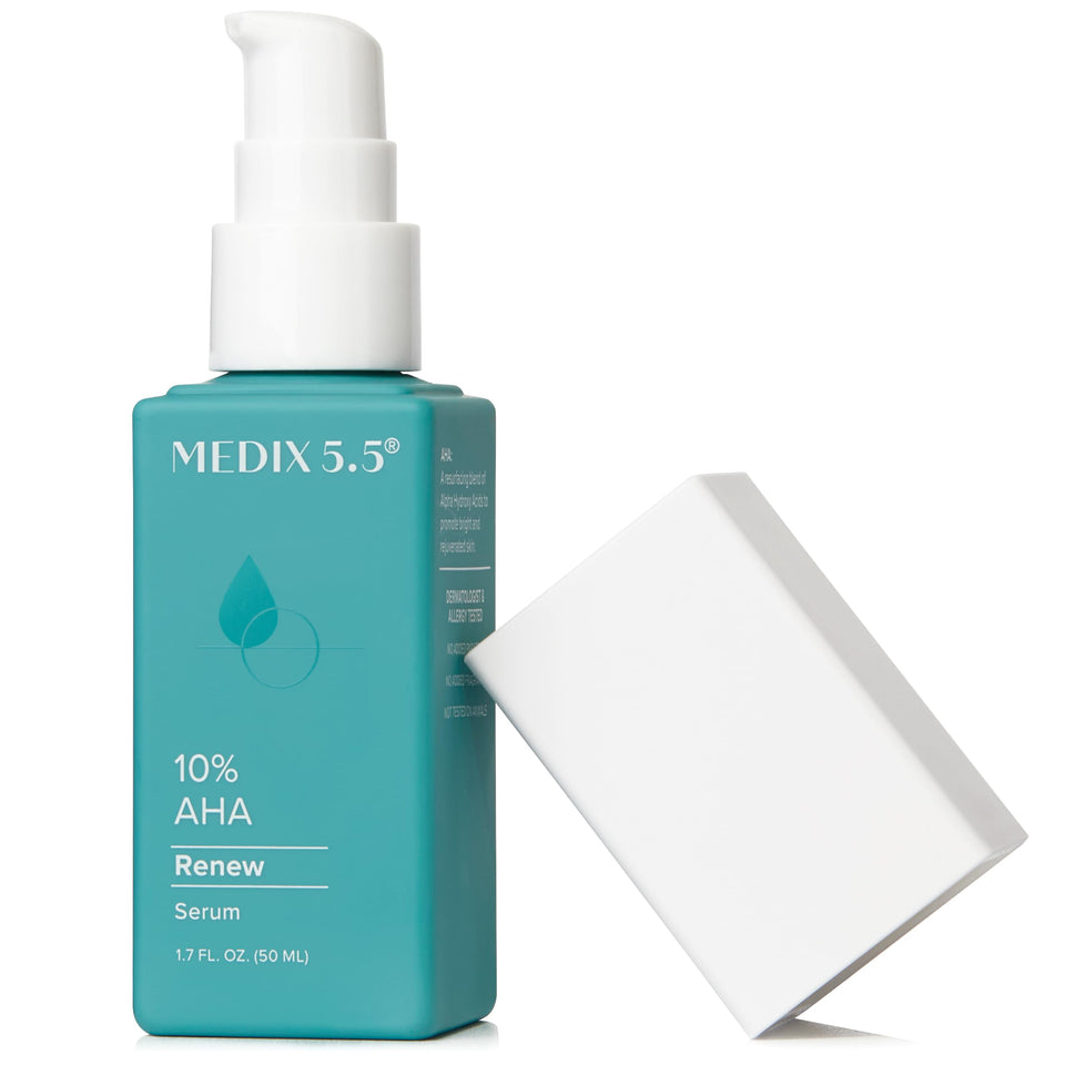 Medix 5.5 front bottle showing clean gel and brand for clear exfoliation