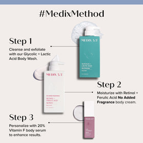 Medix 5.5 retinol cream close-up texture showing smooth, hydrating finish