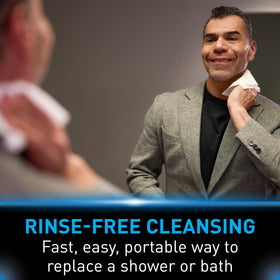 Medline Ignite used by a man after workout for quick refreshing clean
