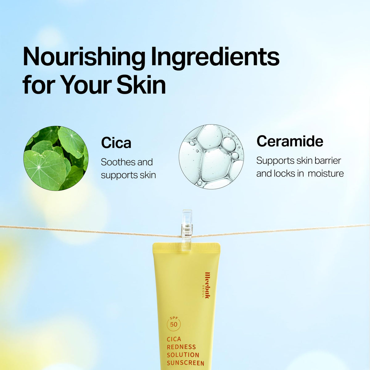 Meebak application on face illustrating even coverage and primer benefit