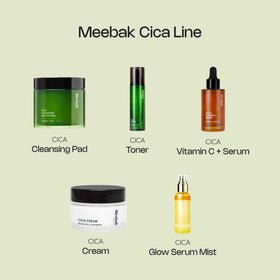 Meebak mist on a bathroom shelf showing routine integration and daily use benefit