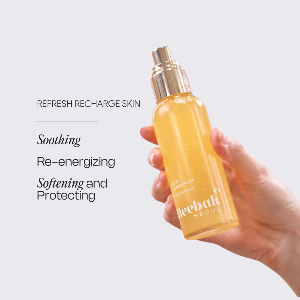 Meebak label close-up highlighting ingredients and transparent formulation benefit