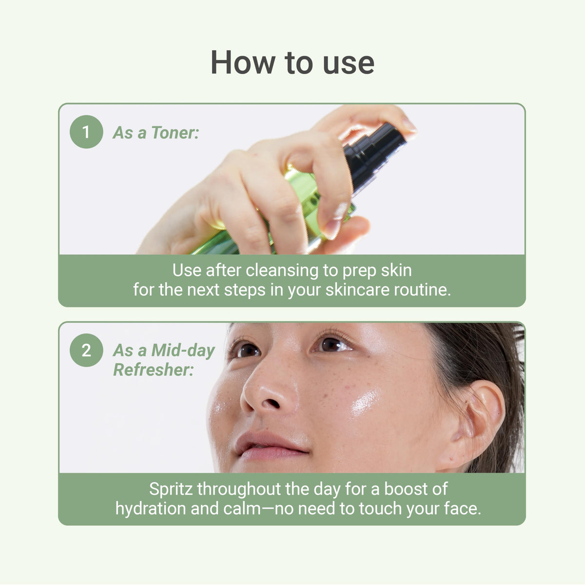 Meebak label ingredients detail displaying Centella and Vitamin E benefits clearly