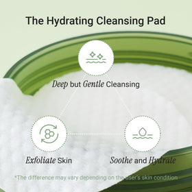 Meebak texture close-up of cotton pad showing gentle exfoliating surface