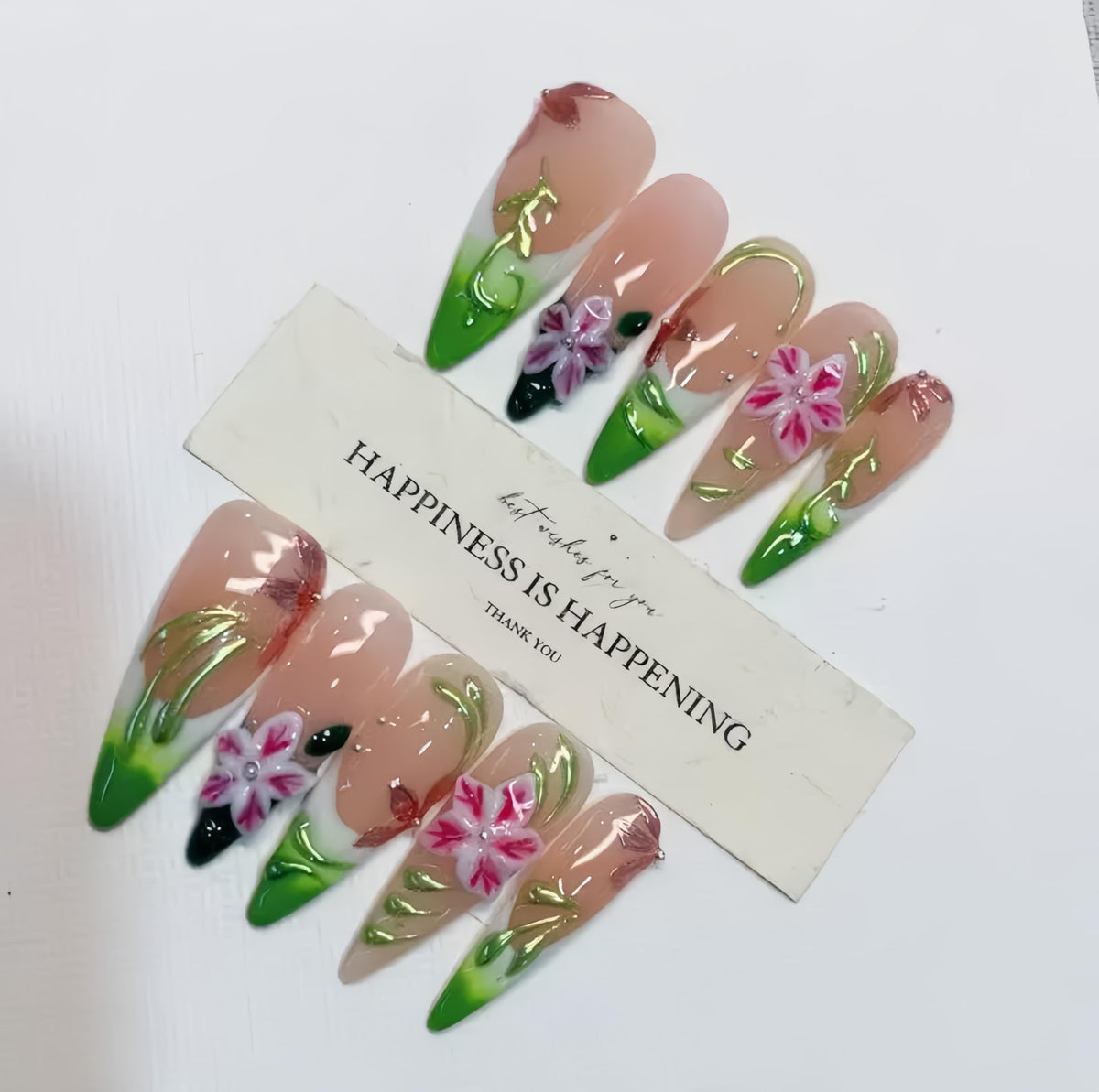 meemooron front packaging showing 10-piece set and luxe green design