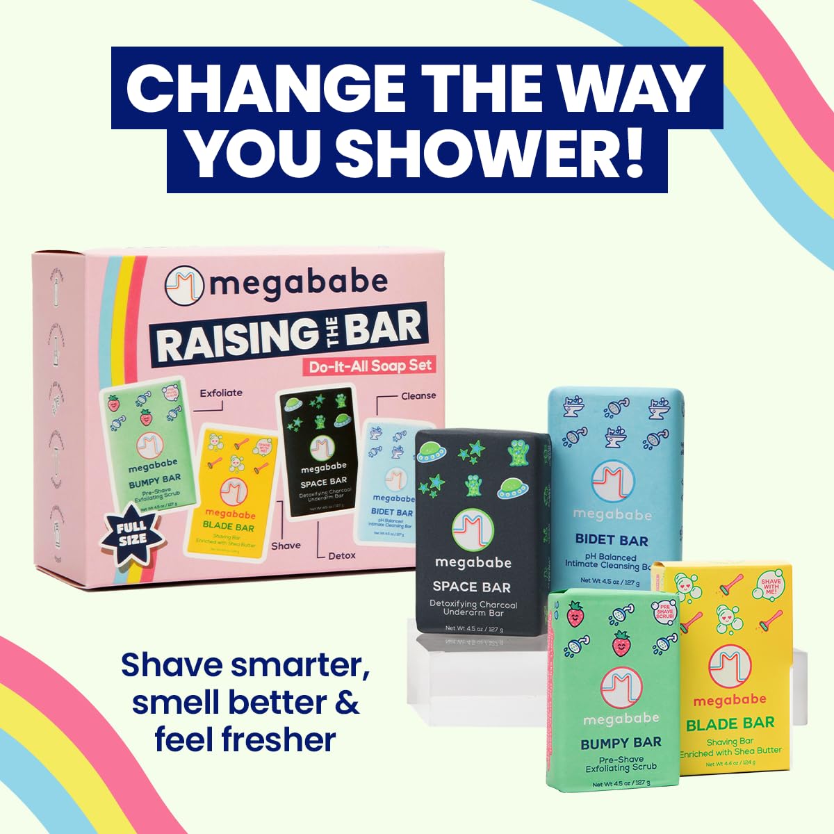 Megababe Blade Bar lather on skin illustrating smooth shave and hydration benefit