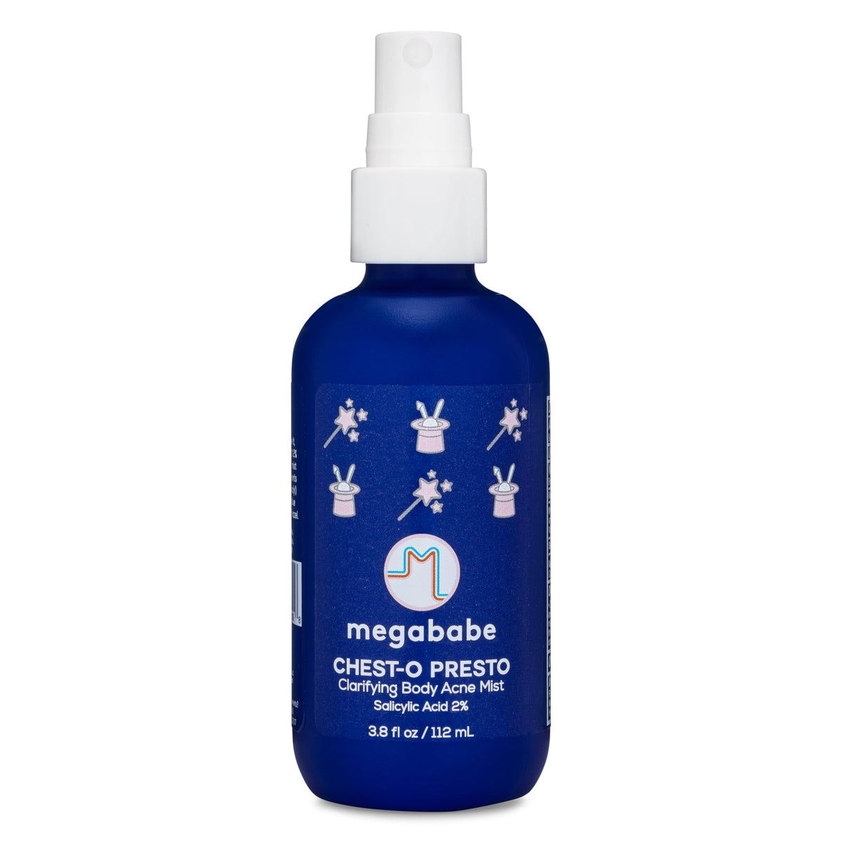 Megababe Chest-o Presto front bottle shot showing clean design and product benefit