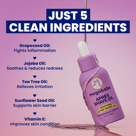 Megababe dropper top dispensing oil for precise mess-free application benefit