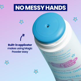 Megababe powder dry finish detail providing matte, soft feel