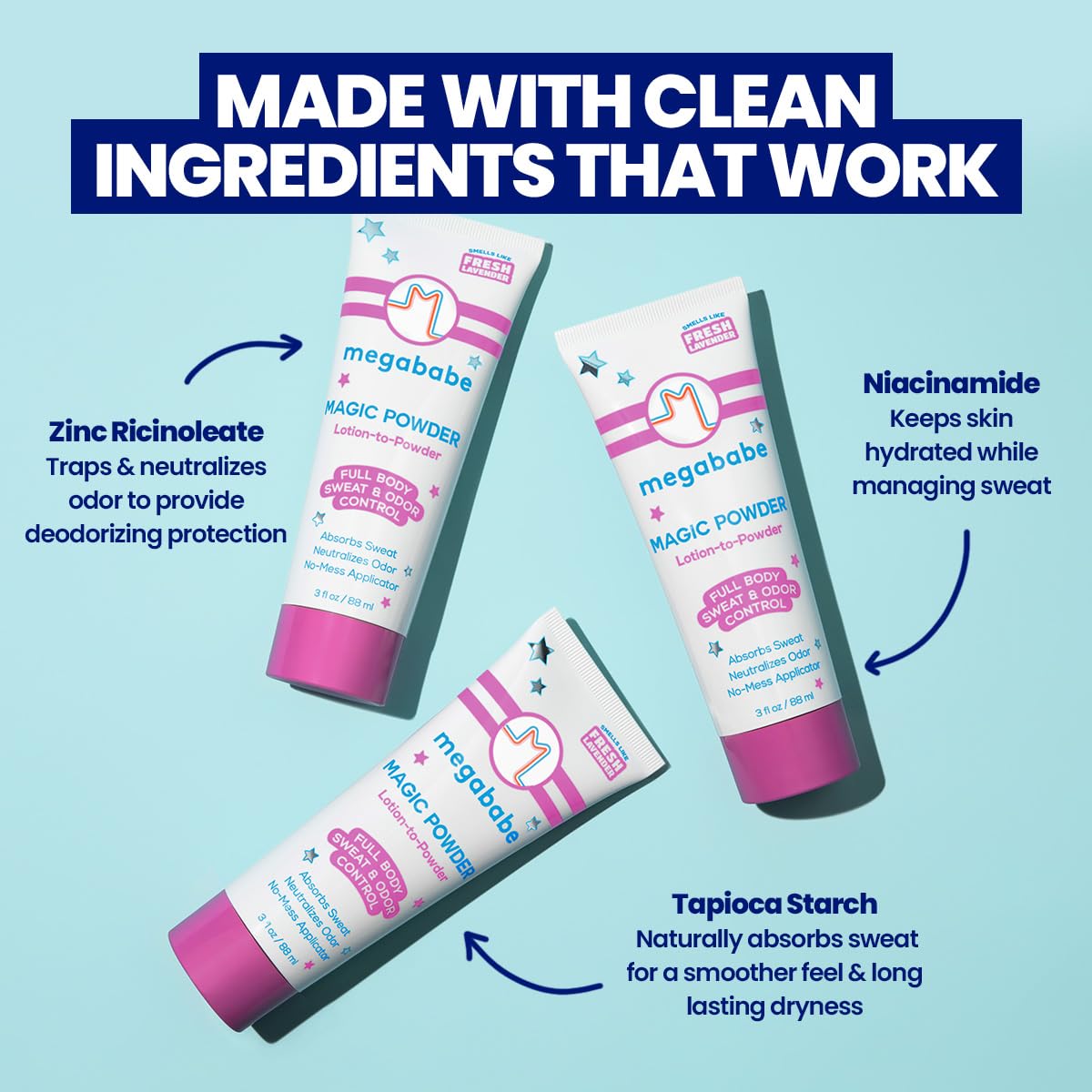 Megababe being applied to inner thighs to reduce chafing