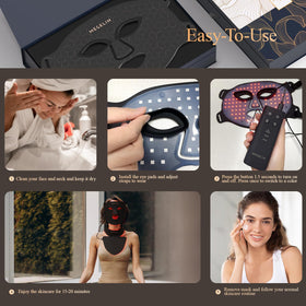 MEGELIN neck panel wrapping around model showing ergonomic fit benefit