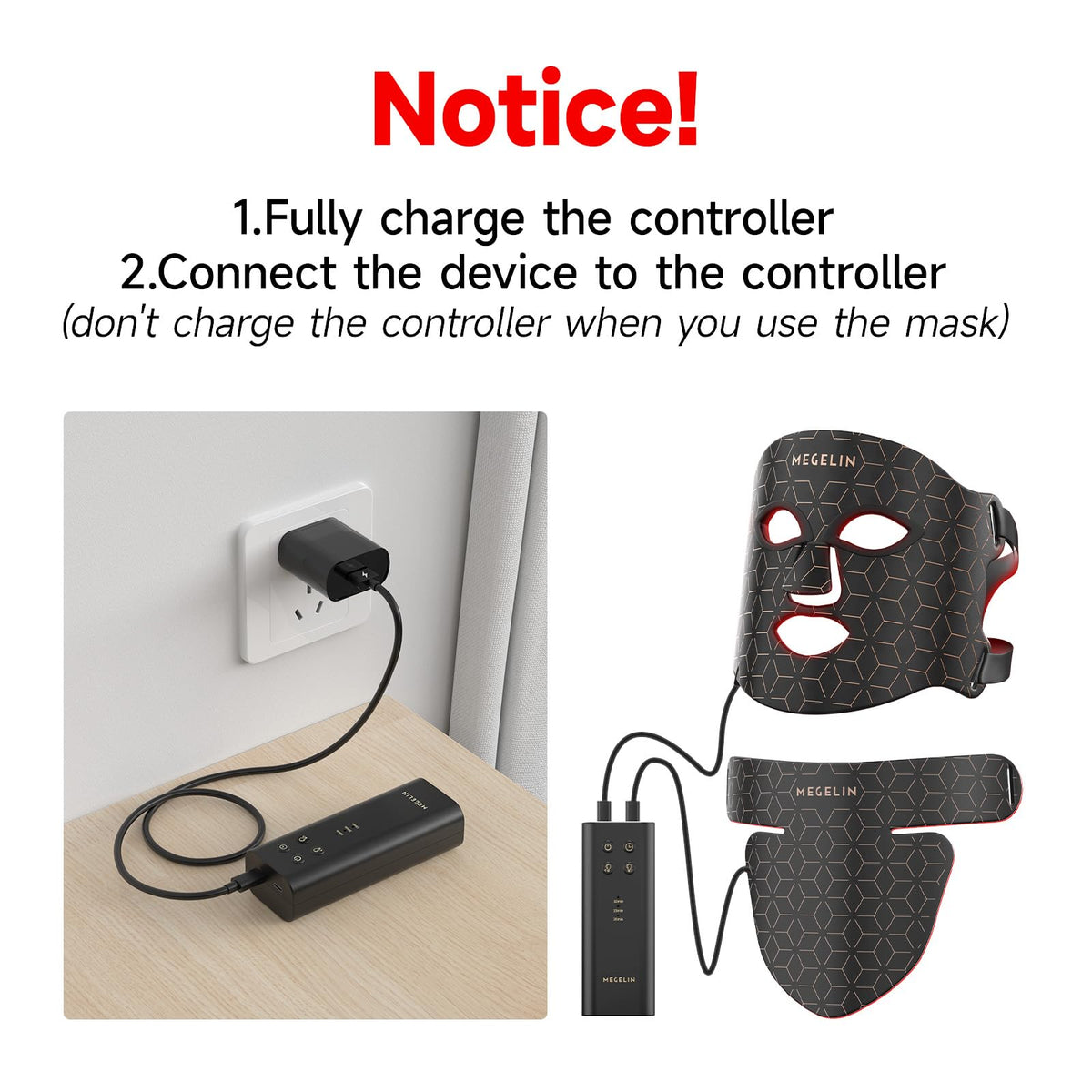 MEGELIN packaging and warranty card showing included support and coverage benefit