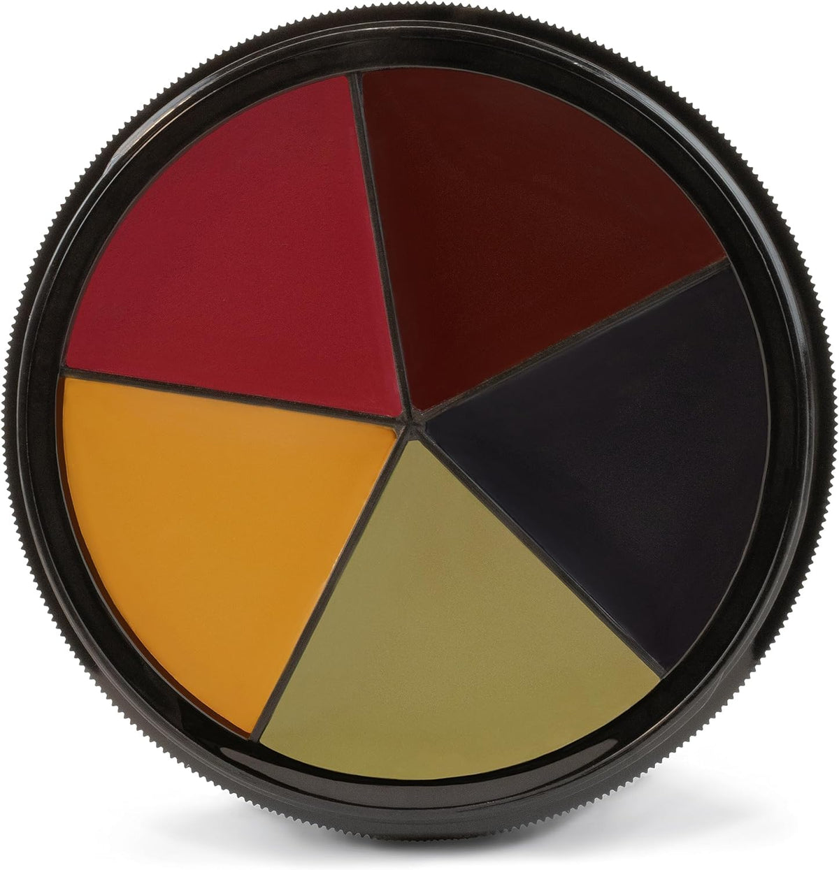Mehron bruise wheel front packaging showing five colors and brand clarity