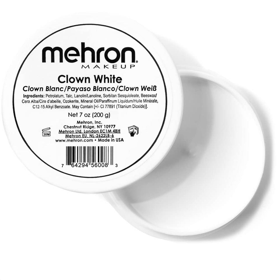 Mehron jar front view showing product for reliable stage coverage