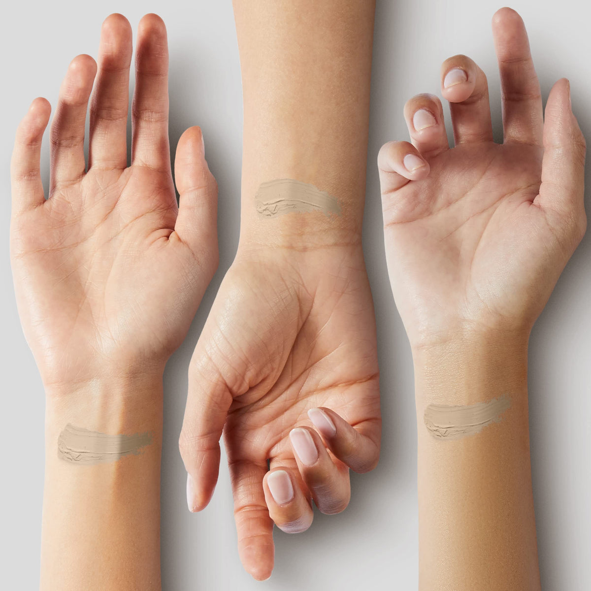 Mehron stick applied on model face illustrating buildable coverage and natural finish