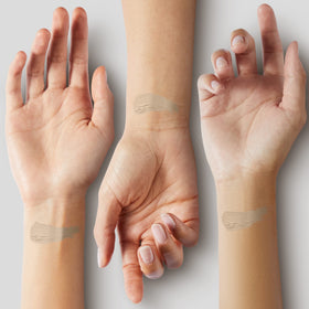 Mehron stick applied on model face illustrating buildable coverage and natural finish