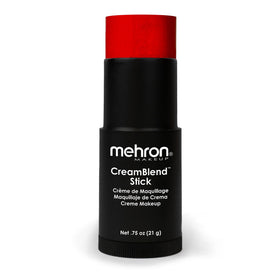 Mehron CreamBlend Stick front packaging showing bold red color and compact tube