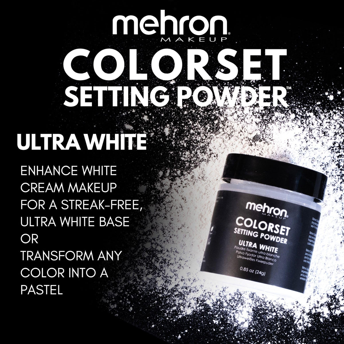 Mehron used on face paint showing reduced shine and sharper details