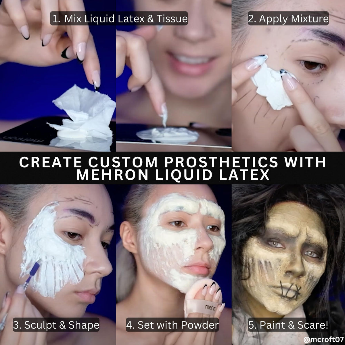Mehron latex removal with warm water revealing clean skin and gentle removal benefit