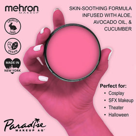 Mehron Paradise being applied with brush showing precise coverage and control