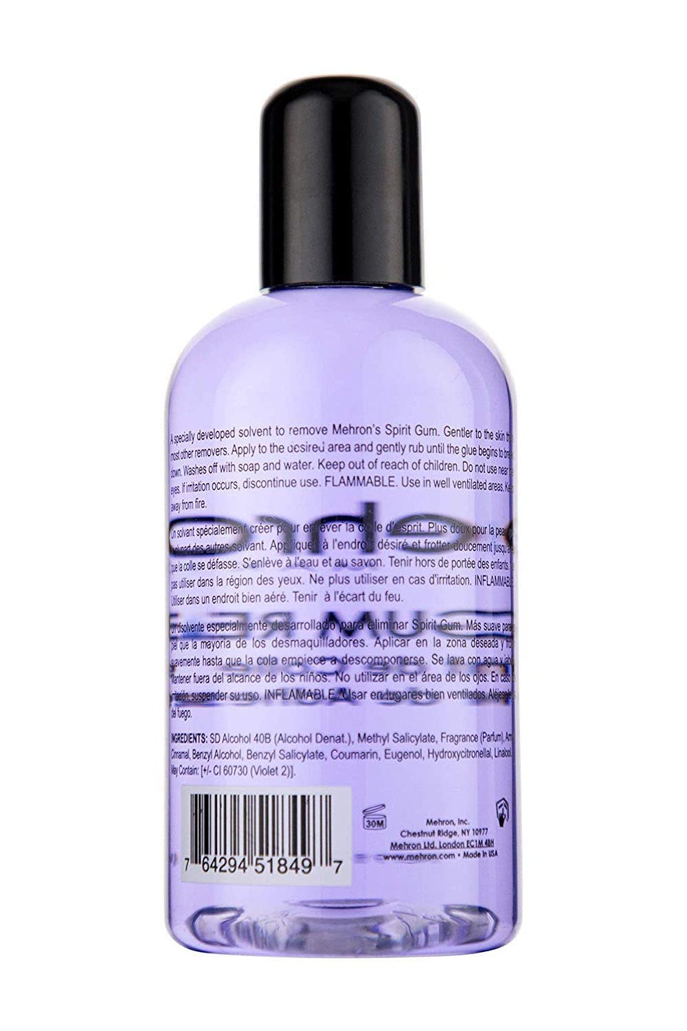 Mehron remover applied at prosthetic edge easing adhesive release gently