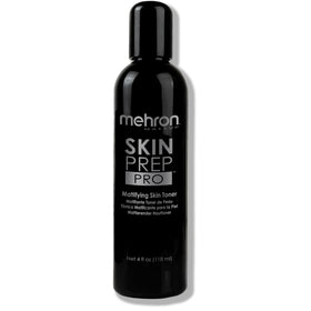 Mehron front bottle showing product and clear matte packaging benefit