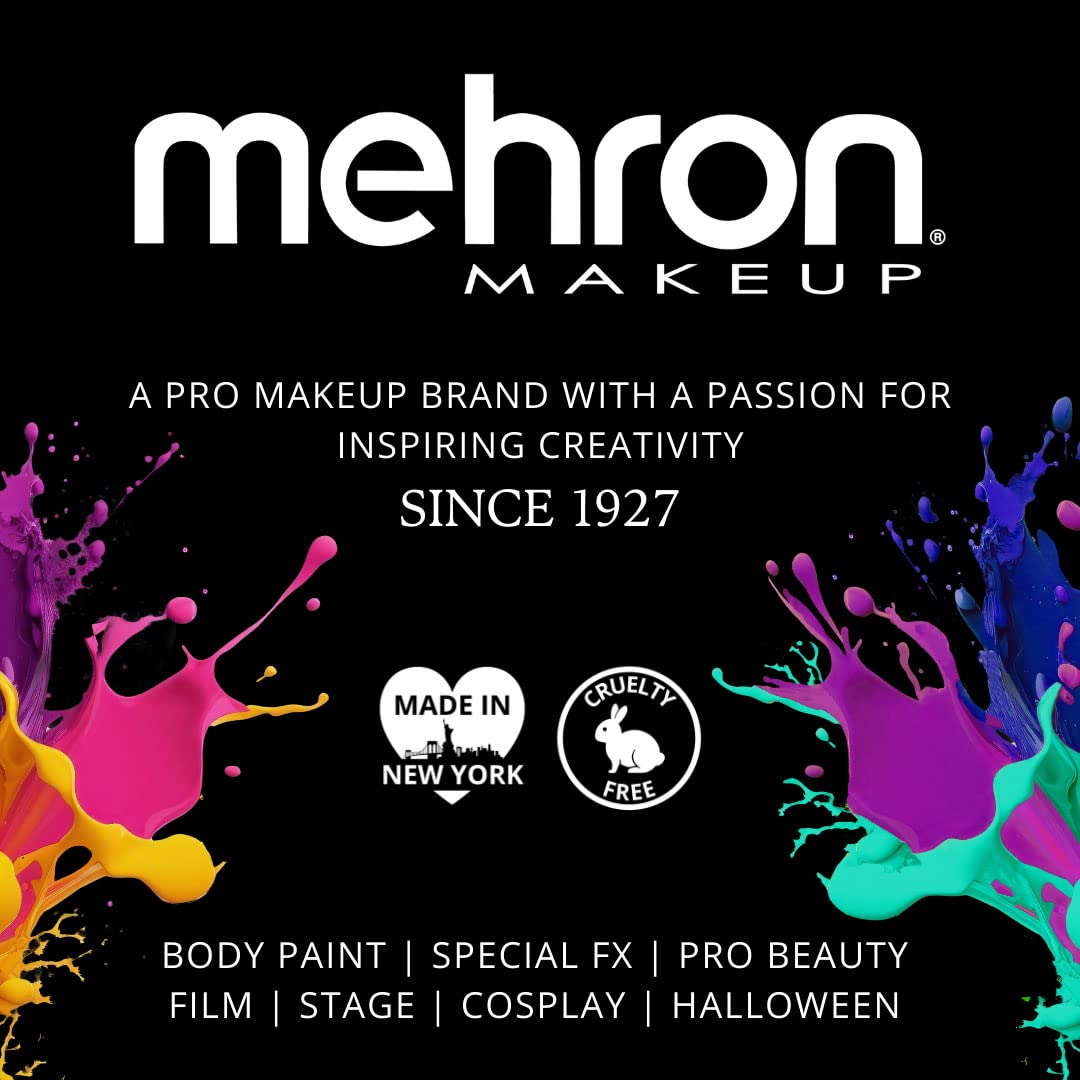 Mehron finished stage character makeup showcasing dramatic, camera-ready result
