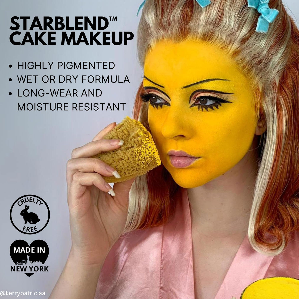 Mehron StarBlend used for face contour showing dramatic shading and definition benefit