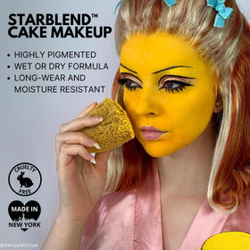 Mehron StarBlend used for face contour showing dramatic shading and definition benefit