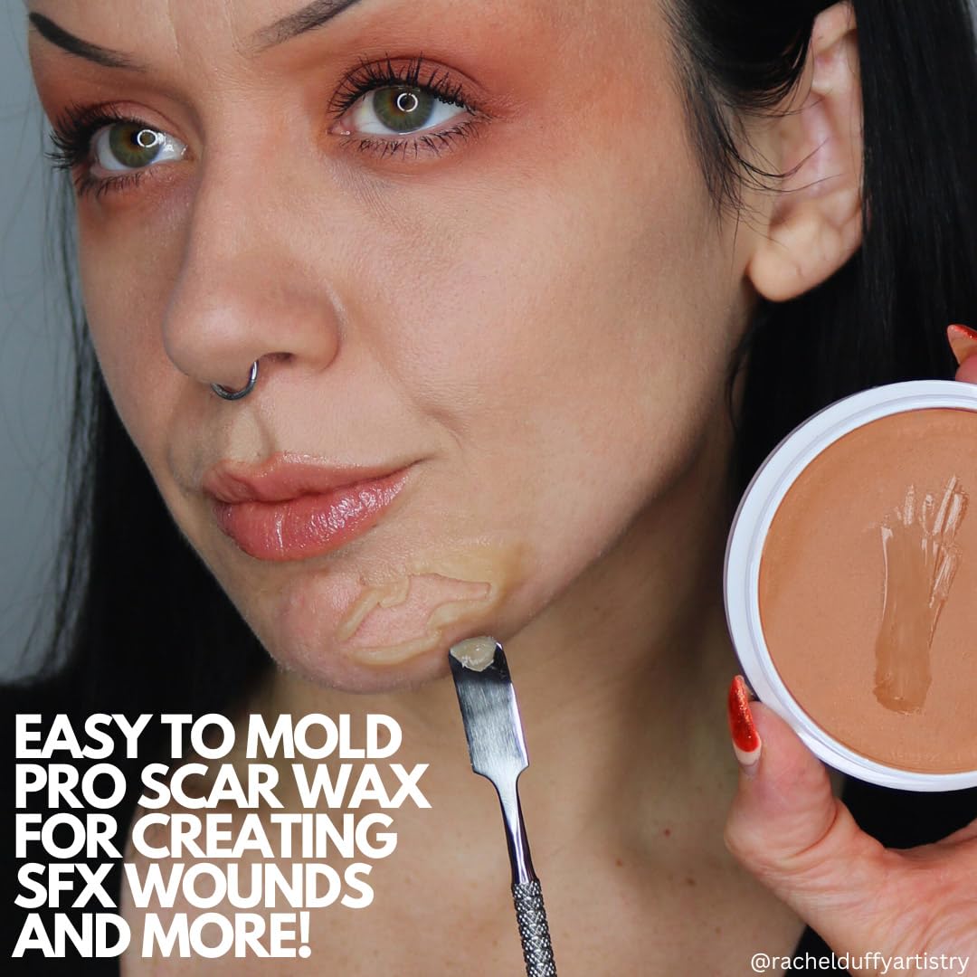 Mehron SynWax packaging label close-up with brand and product details for confidence