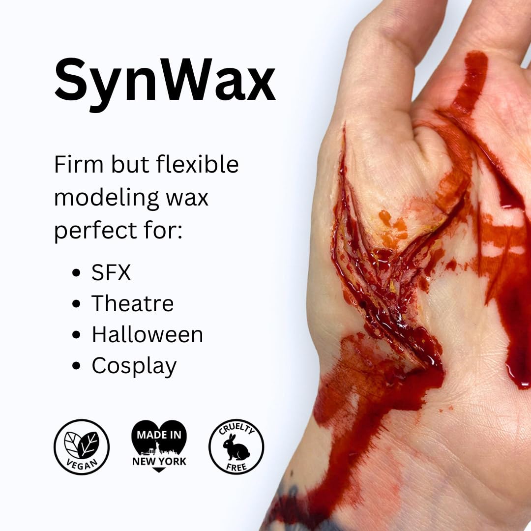 Mehron SynWax molded into a small prosthetic ear showing lifelike shaping benefit