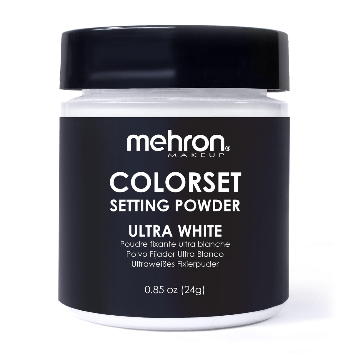 Mehron front packaging showing jar and label for professional use