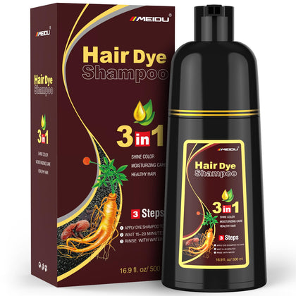 MEIDU front packaging showing dark brown bottle and benefits