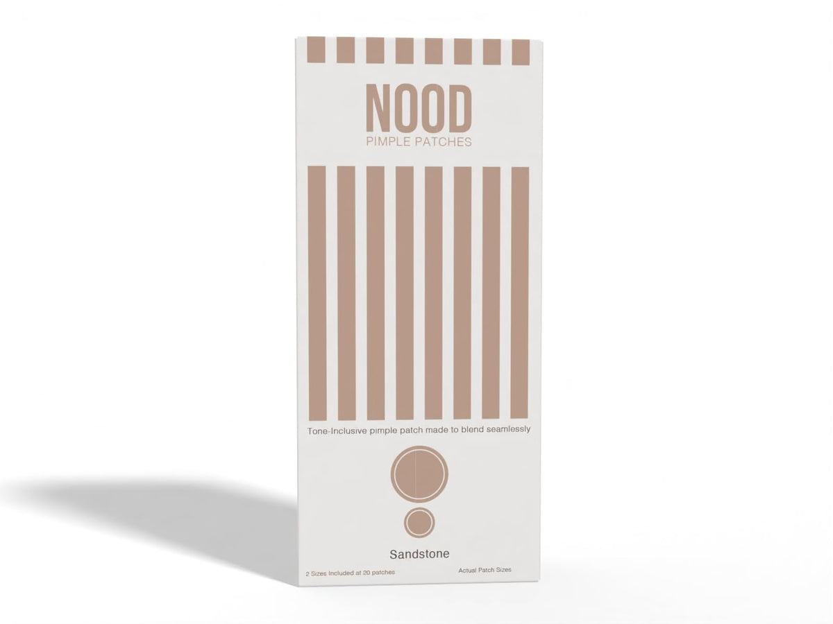 Meiiyo NOOD front packaging showing sandstone patches and pack benefits
