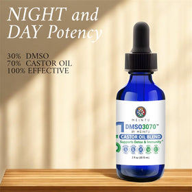 MEINTU label ingredients close-up showing organic and DMSO clarity benefit