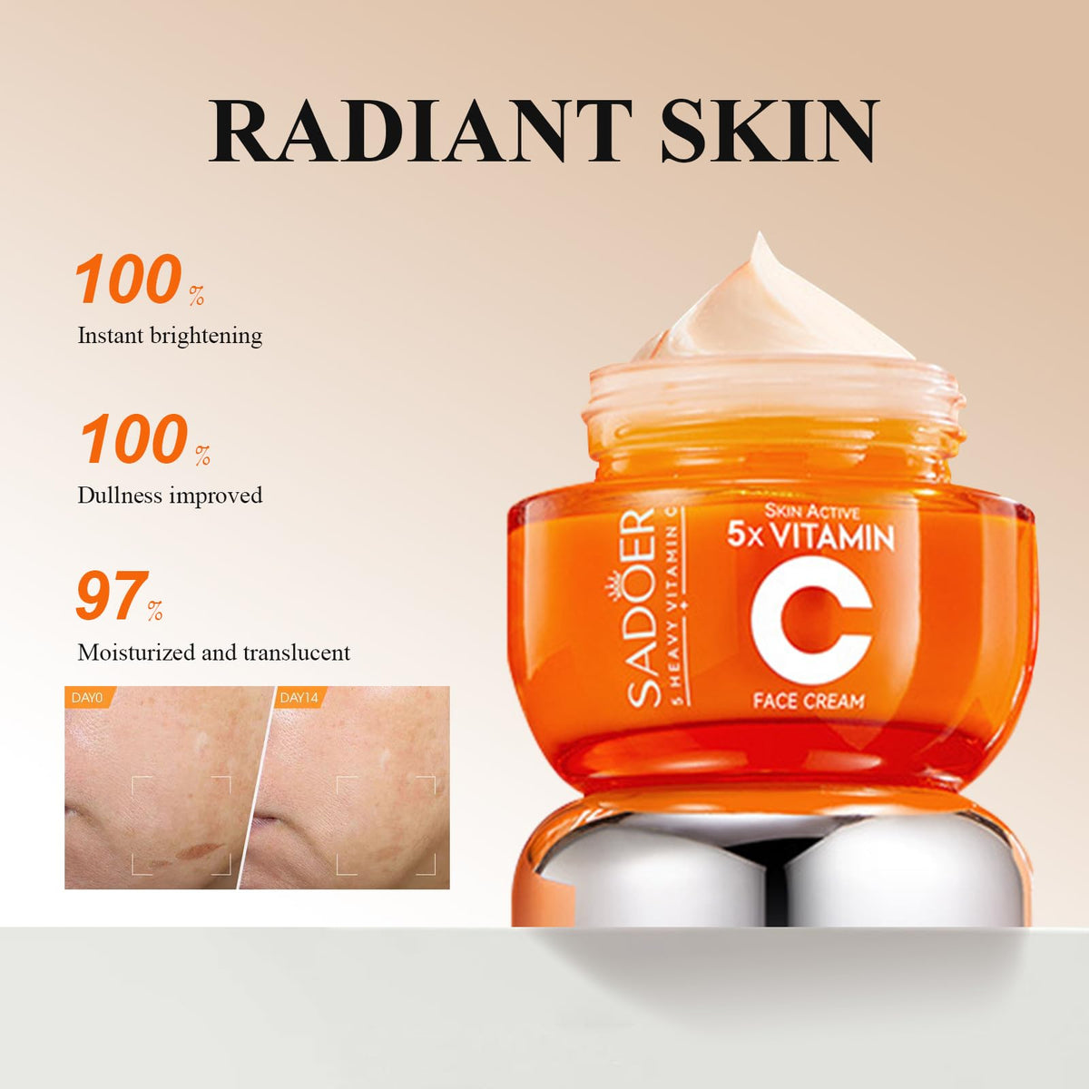 MEIYUANNAISI lotion shown in hand to illustrate travel size and lightweight hydration