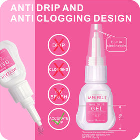 MEKERUI dropper nozzle detail enabling precise glue placement and less mess