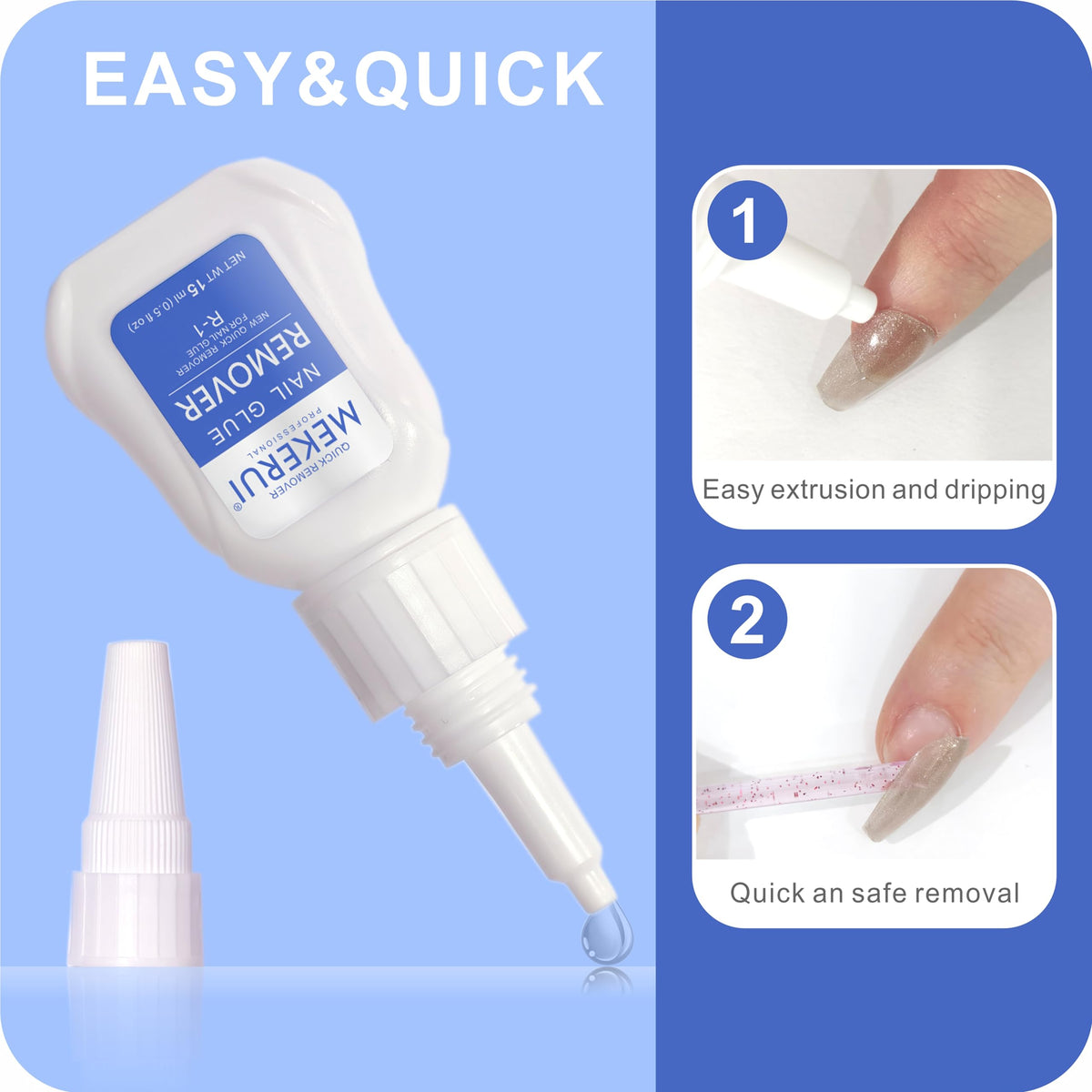 MEKERUI press-on nails worn in lifestyle setting for long-lasting hold