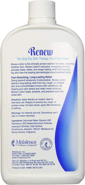 Melaleuca Renew bottle cap detail illustrating secure closure and easy dispensing benefit