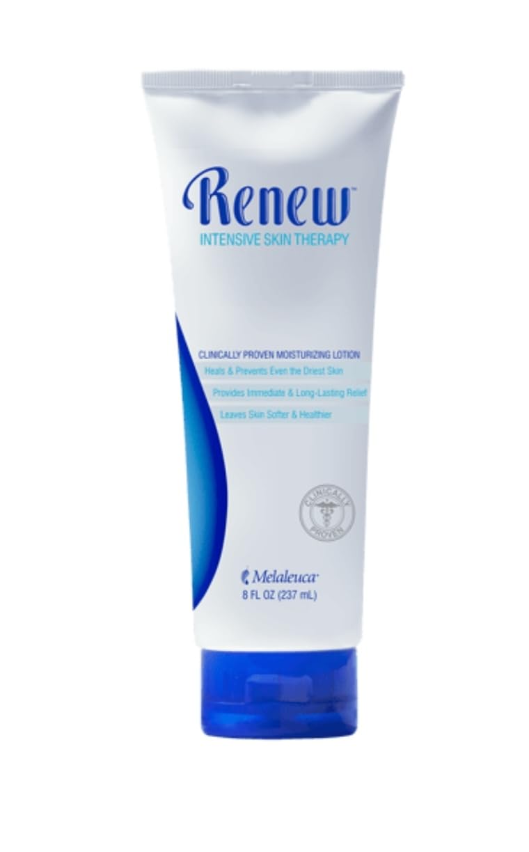 Melaleuca Renew front packaging showing 8 oz tube and smooth skin benefits