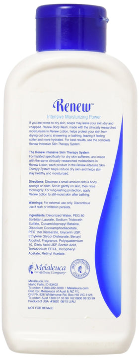 Melaleuca Renew in-use producing gentle lather for soft skin