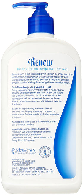 melaleuca Renew lotion texture close-up showing rich hydrating formula